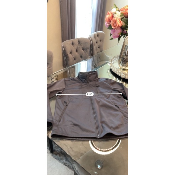 Swiss Tech Performance Gear Mens Soft Shell Full Zip Jacket‎ M Grey Zip Pockets - Picture 9 of 16